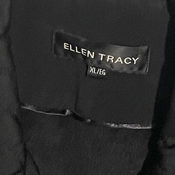 Ellen Tracy Black Quilt Winter Jacket XL Zip Drawstring Waist Plush Lining EUC - Picture 5 of 10